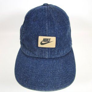 Nike Heritage 86 S1ZE Denim Hat Strapback Cap Denim Jean Unisex Blue Retro